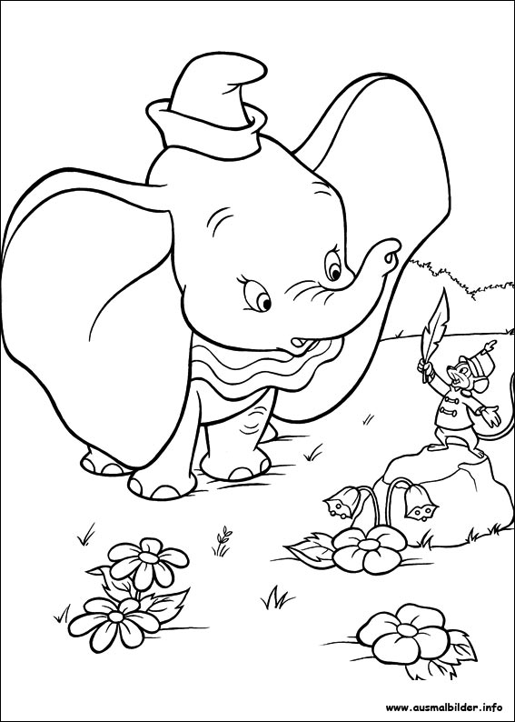 baby disney coloring pages dumbo - photo #16