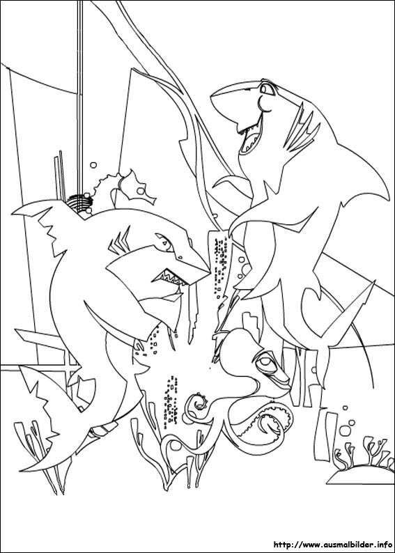 Free Printable Shark Tale Coloring Pages Free Printable Shark Tale Coloring Pages
