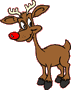 Ausmalbilder von Rudolph mit der roten Nase
